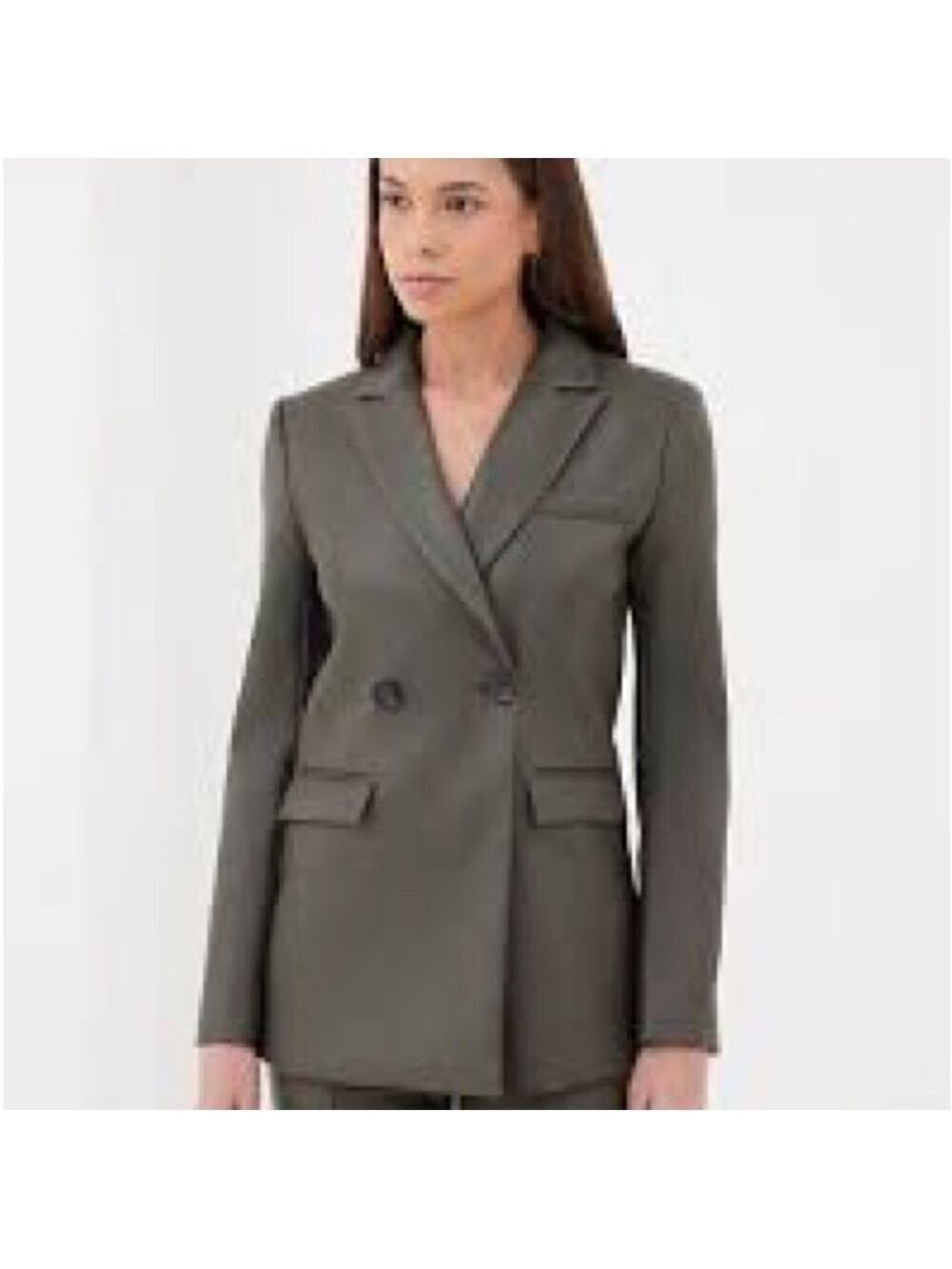 Sophisticated Olive Women's Vegan Leather Jacket